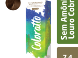 COLORAÇÃO SEM AMÔNIA COLORATTO 60G LOURO COBRE 7.4