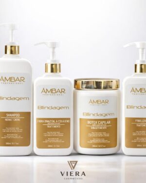 Kit Blindagem Âmbar 4 Itens -Redução de Volume, Selagem e Brilho Intenso